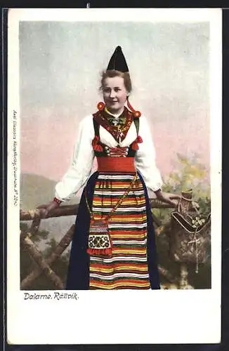 AK Rättvik, Schwedin in Volkstracht