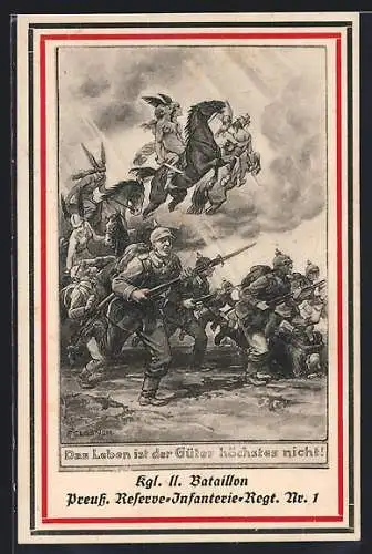 AK Infanterie-Regiment Graf Barfuss (4. Westf.) Nr. 17, Schlachtszene