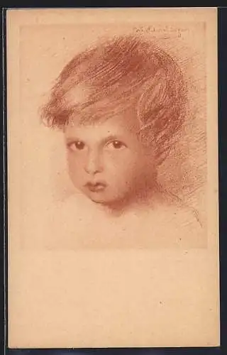 Künstler-AK Walter Schachinger: Mädchen mit kurzen Haaren