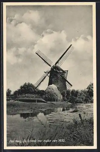 AK Den Haag, De Schenk met molen van 1632, Windmühle