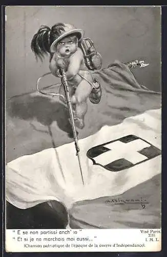 Künstler-AK A. Bignami: Encore un Poilu, 1. Weltkrieg, Propganda