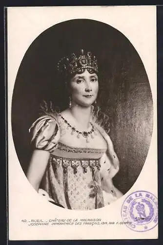 AK Josephine, Imperatrice des Francais, 1814, Rueil, Chateau de la Malmaison
