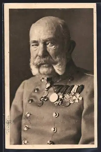 AK Kaiser Franz Josef I. von Österreich kurz vor seinem Tode