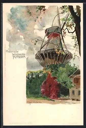 AK Potsdam, Ansicht der historischen Windmühle