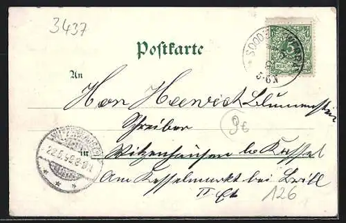 Lithographie Bad Sooden a. W., Restaurant Klepsch, Gartenrestaurant, Westerburg