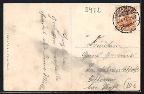 AK Herstelle, Hauptstrasse mit Gasthaus