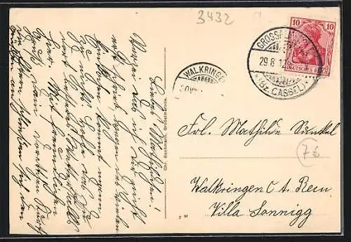 AK Grossalmerode, Strasse in der unteren Stadt mit Geschäft von Werner Jacob