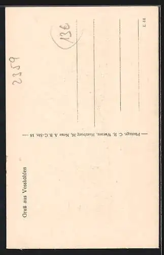 AK Vosshölen, Kolonialwaren Herm. Lentföhr, Haus von 1928