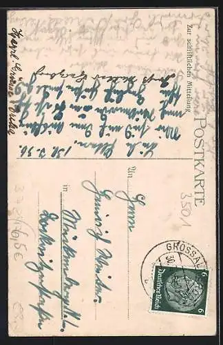 AK Grossalmerode, Amtsgericht, Postamt, Kriegerdenkmal