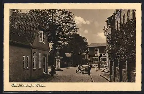 AK Bad Albersdorf i. Holstein, Hotel mit Strassenpartie
