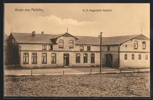 AK Medelby, Gasthof von H. J. Baggesen