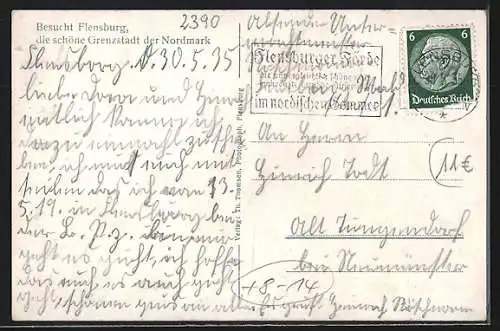 AK Kupfermühle / Flensburg, Partie an der Zoll- u. Grenzstelle