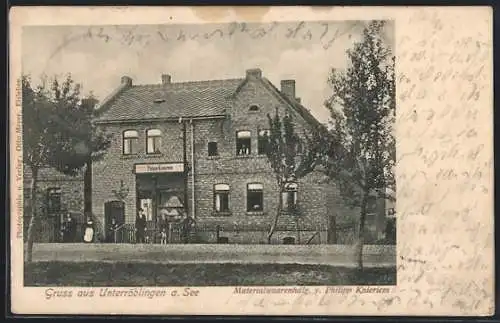 AK Unterröblingen a. See, Geschäft von Philipp Knieriem