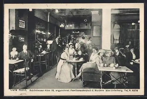 AK Berlin-Prenzlauer Berg, Café Nord in der Schönhauser Allee 118, Bes. Max Unterberg