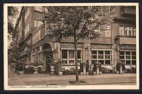 AK Berlin-Charlottenburg, Cafe-Restaurant Kutschera, Bismarckstrasse 109