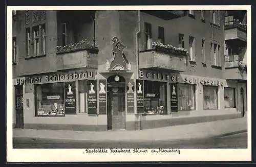 AK Berlin-Kreuzberg, Gasthaus Reinhard Stümer, Dudenstrasse 66 Ecke Katzbachstrasse