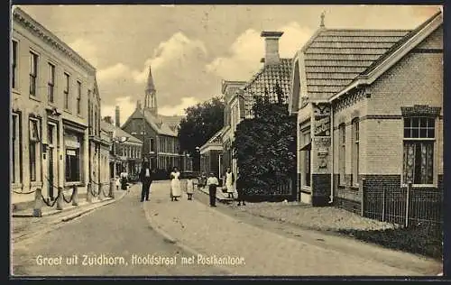 AK Zuidhorn, Hoofdstraat met Postkantoor