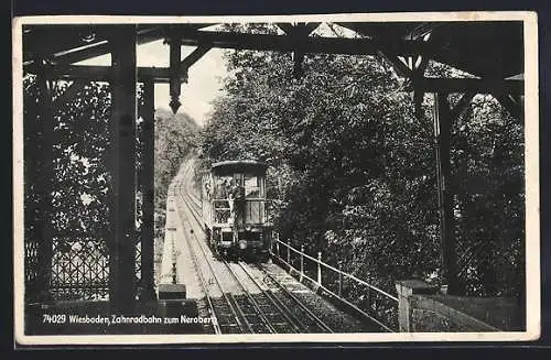 AK Wiesbaden, Zahnradbahn zum Neroberg