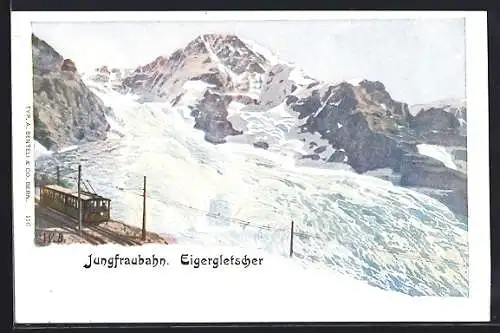 AK Jungfraubahn, Bergbahn mit dem Eigergletscher