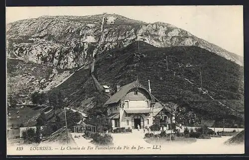 AK Lourdes, Le Chemin de Fer Funiculaire du Pic du Jer, Bergbahn