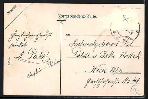 AK Linz a. d. Donau, Pöstlingberg, Ortsansicht mit Bergbahn