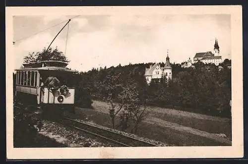 AK Linz an der Donau, Pöstlingberg mit Strassenbahn