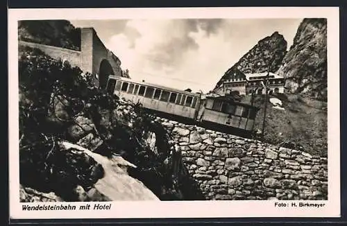 AK Wendelsteinbahn mit Hotel