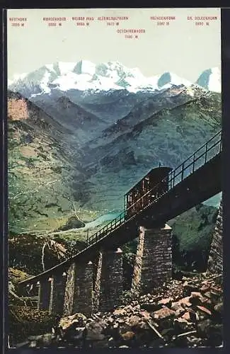 AK Niesen-Bahn auf dem Hegerenalp-Viadukt