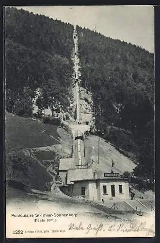 AK Funiculaire St-Imier-Sonnenberg, Pente 60%, Bergbahn