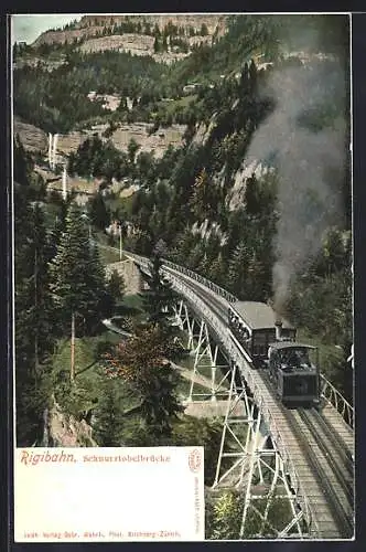 AK Rigibahn, Motiv der Schnurtobelbrücke
