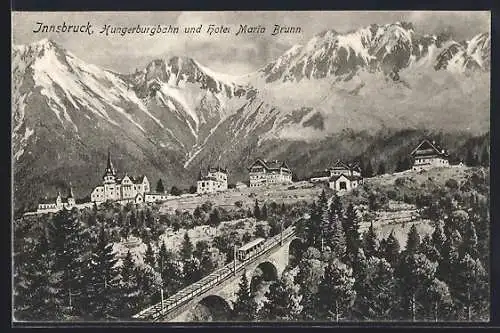 AK Innsbruck, Hungerburgbahn und Hotel Maria Brunn