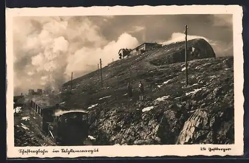 AK Schafberg im Salzkammergut, Schafbergbahn und Gebäude