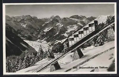 AK Braunwaldbahn mit Tödikette