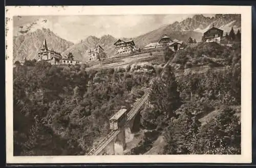 AK Innsbruck, Panorama mit Hungerburgbahn