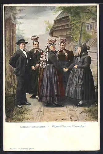AK Schwarzwälder Tracht, Glotterthäler aus Glotterthal