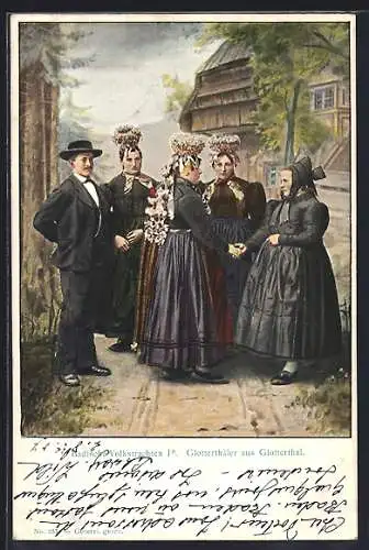 AK Schwarzwälder Tracht, Glotterthäler aus Glotterthal