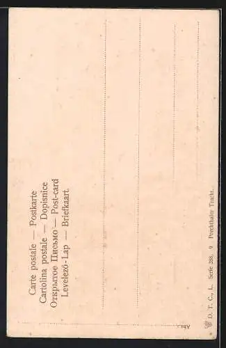 AK Mutter und Tochter in Prechthaler Tracht