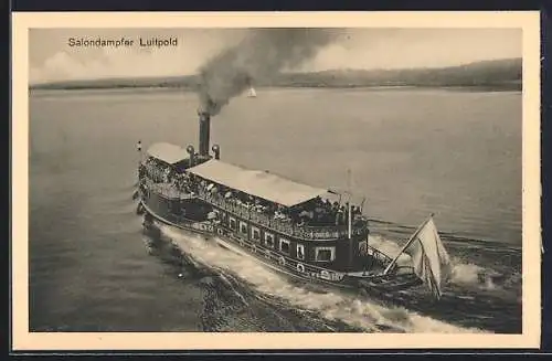 AK Salondampfer Luitpold unter Volldampf
