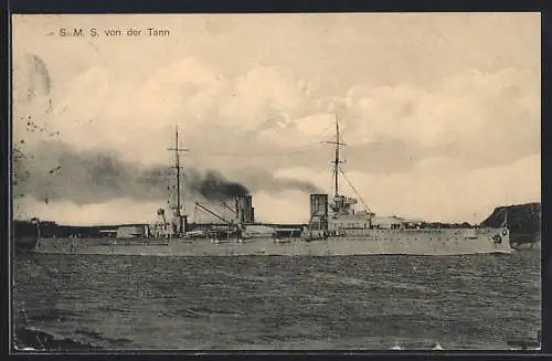 AK SMS von der Tann auf See