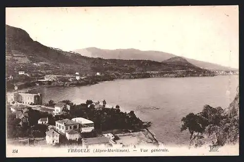 AK Théoule, Vue générale des Alpes-Maritimes et de la côte méditerranéenne