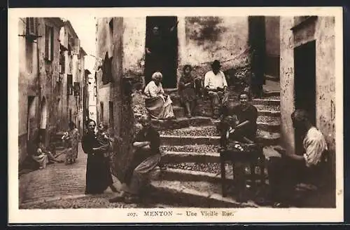 AK Menton, Une Vieille Rue