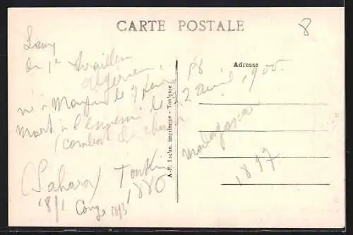 AK Mougins, Vue générale et portrait d`un officier militaire