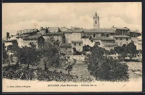 AK Mougins, Vue du village à 260 m d`altitude