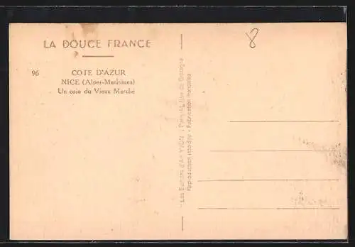 AK Nice, Un coin du Vieux Marché