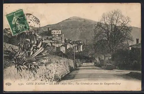 AK Le Bar, Vue générale et route des Gorges-du-Loup