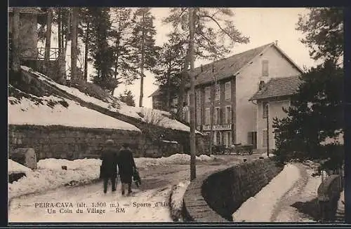 AK Peira-Cava, Un Coin du Village en hiver avec sports d`hiver