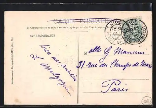 AK Nice, Église Notre-Dame, Sortie de Messe