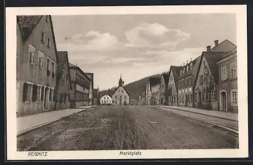 AK Pegnitz, Blick über den Marktplatz