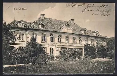 AK Schloss Noer, Blick auf das Schloss mit Anlagen