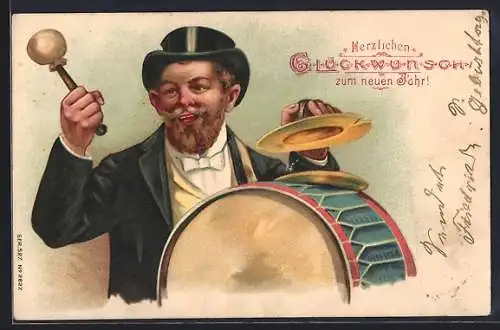 Lithographie Wie Pauken und Trompetenschall Ertöne laut im Wiederhall: Ein dreifach Hoch! dem Geburtstags-Kinde!